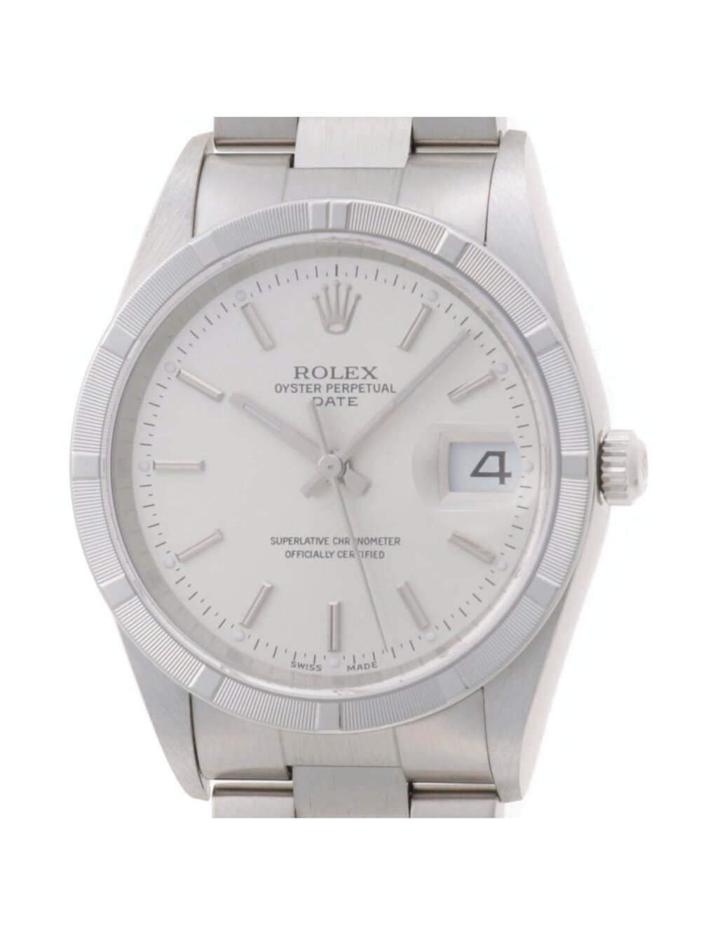 Rolex Oyster Perpetual Date Stainless Steel Silver Automatic